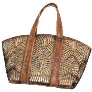 CORRAL DISTRESSED STUDDED TOTE BAG